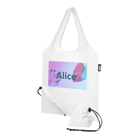 Bolsa Tote plegable en RPET &quot;Sabia&quot; Estándar | Blanco | sin montaje de publicidad | no disponible | no disponible | no disponible