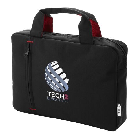 Bolsa de plástico reciclado para congresos &quot;Detroit&quot; Estándar | Rojo-Negro intenso | sin montaje de publicidad | no disponible | no disponible | no disponible