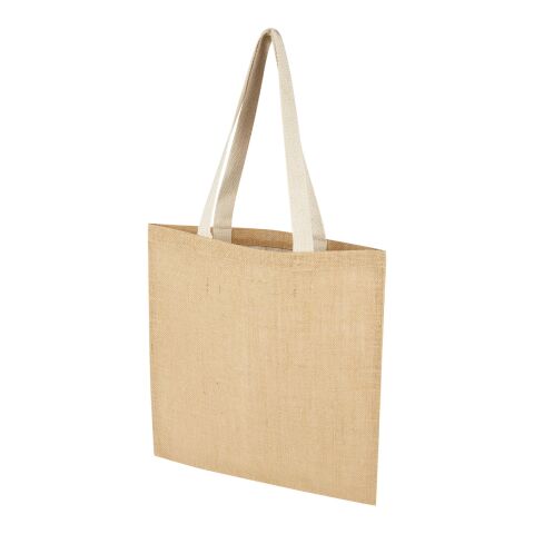 Bolsa Tote de yute de 300 g/m² de 7 L &quot;Juta&quot; Estándar | Natural-Transparente | sin montaje de publicidad | no disponible | no disponible