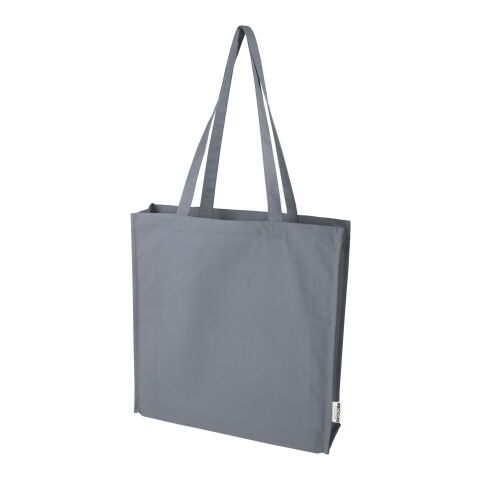 Bolsa Tote algodón reciclado 100% GRS con refuerzos de 270 g/m² &quot;Florida&quot; 14L Estándar | Gris | sin montaje de publicidad | no disponible | no disponible | no disponible
