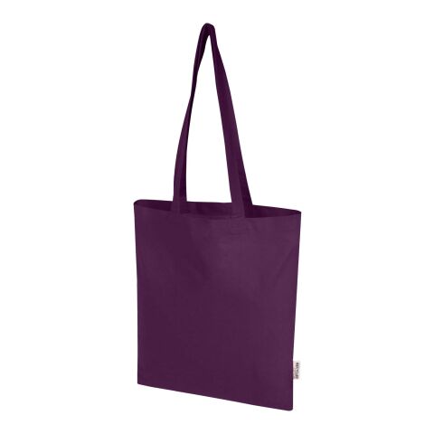 Bolsa Tote de 7&nbsp;L de algodón reciclado de 140&nbsp;g/m² con certificado GRS "Madras Blend" Estándar | Morado | sin montaje de publicidad | no disponible | no disponible | no disponible