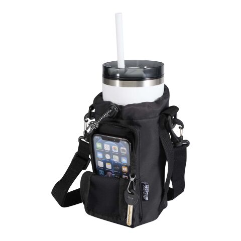 Bolsa para botellas de viaje reciclada de 2 litros &quot;Trip Aware™&quot; Estándar | Negro intenso | sin montaje de publicidad | no disponible | no disponible | no disponible