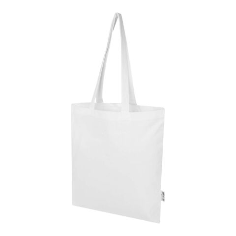 Bolsa Tote de 7&nbsp;l de algodón reciclado GRS de 180&nbsp;g/m² "Peru Blend" Estándar | Blanco | sin montaje de publicidad | no disponible | no disponible | no disponible