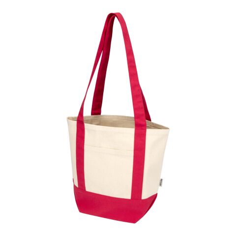 Bolsa Tote mini de algodón reciclado GRS de 320&nbsp;g/m² "Sam" Estándar | Rojo-Natural | sin montaje de publicidad | no disponible | no disponible | no disponible