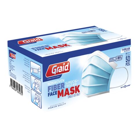 Mascarilla Moore tipo IIR Azul claro | sin montaje de publicidad