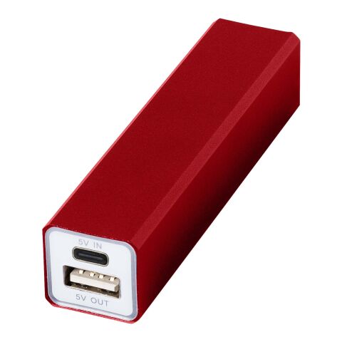 Batería externa 2200 mAh de aluminio "Volt" Estándar | Rojo | sin montaje de publicidad | no disponible | no disponible