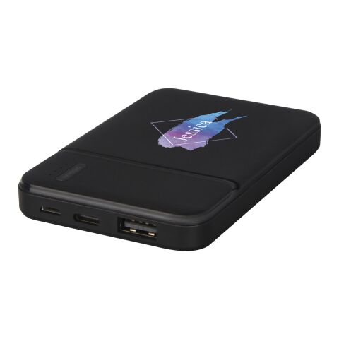 Batería externa de plástico reciclado de 5000 mAh &quot;Loop&quot; Estándar | Negro | sin montaje de publicidad | no disponible | no disponible