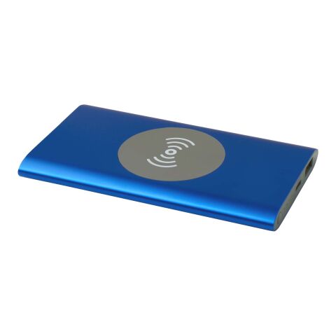 Batería externa inalámbrica tipo C de aluminio reciclado de 4000 mAh "Juice" Azul real