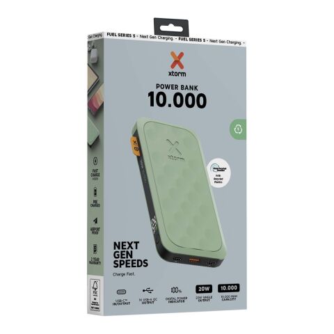 Batería externa de 10 000 mAh y 20 W &quot;Xtorm FS510 Fuel Series&quot; Estándar | Verde salvia | sin montaje de publicidad | no disponible | no disponible