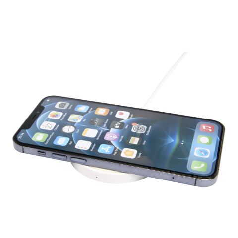 Base de carga inalámbrica de plástico reciclado de 15 W &quot;Freal&quot; Estándar | blanco | sin montaje de publicidad | no disponible | no disponible