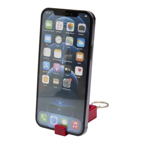 Soporte para teléfono con juguete de plástico reciclado &quot;Aggia&quot; Estándar | Rojo | sin montaje de publicidad | no disponible | no disponible
