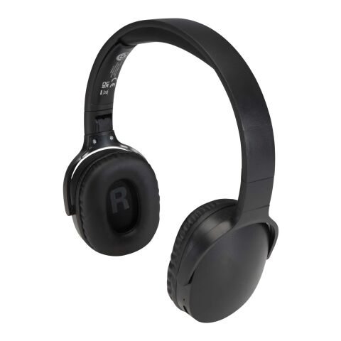 Auriculares inalámbricos Bluetooth® de plástico reciclado "Ancha" Estándar | Negro intenso | sin montaje de publicidad | no disponible | no disponible