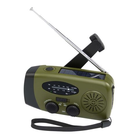 Radio de emergencia RCS de plástico reciclado "Avior" Estándar | Verde militar | sin montaje de publicidad | no disponible | no disponible