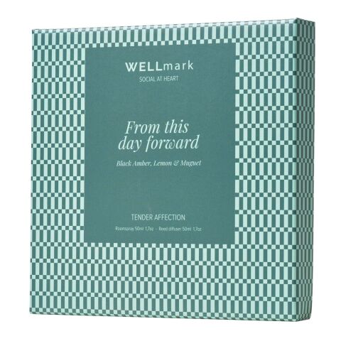 Set de regalo de Wellmark Tender Affection con un ambientador y un difusor de 50 ml Green flash