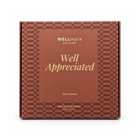 Set de regalo de Wellmark Quite Rebellion con jabón y loción de manos de 70 ml Granate