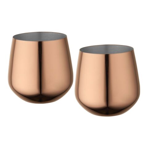 Juego de tazas de acero inoxidable Cascade de 540 ml Rosa dorado