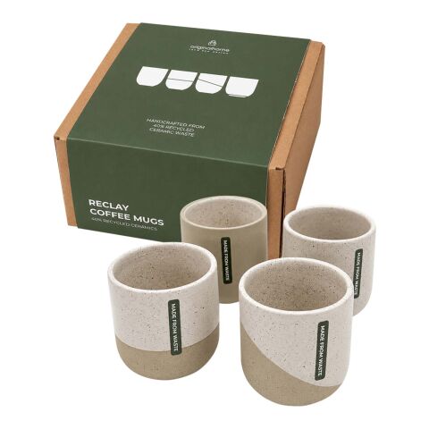 Juego de tazas de café Reclay de 150 ml de Originalhome blanco