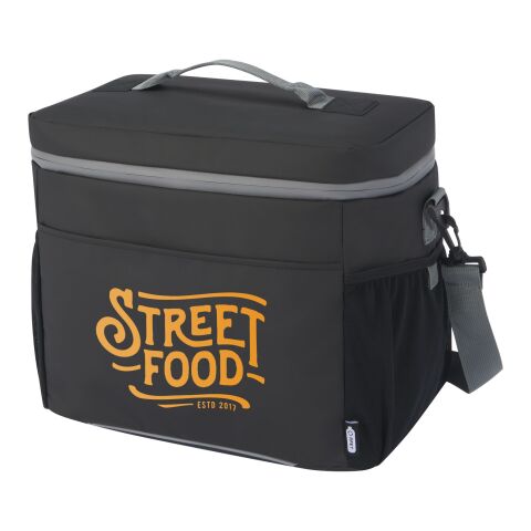 Bolsa isotérmica de 22 l para 20 latas de material reciclado GRS resistente al agua &quot;Aqua&quot; Estándar | Negro | sin montaje de publicidad | no disponible | no disponible | no disponible