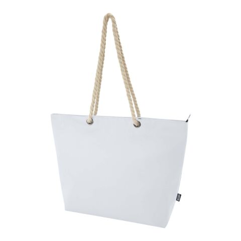 Bolsa de playa refrigeradora de material reciclado GRS con asas de cuerda &quot;Panama&quot; Estándar | blanco | sin montaje de publicidad | no disponible | no disponible