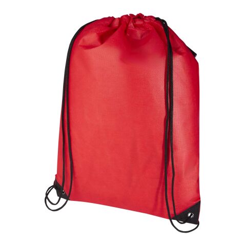 Bolsa de tela sin tejer de material reciclado GRS con cordón de 5&nbsp;l "Evergreen" Estándar | Rojo | sin montaje de publicidad | no disponible | no disponible | no disponible