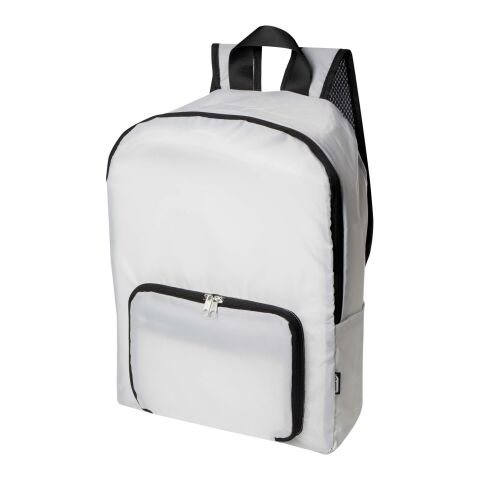 Mochila plegable de RPET de 15 litros &quot;EcoFold&quot; Estándar | blanco | sin montaje de publicidad | no disponible | no disponible | no disponible