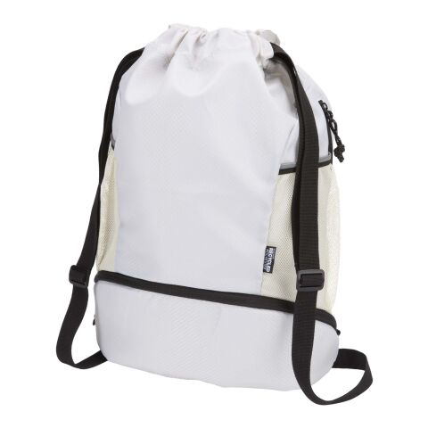 Bolsa deportiva de 18 L con cordón y compartimento inferior de material reciclado con certificado GRS &quot;Nomad&quot; Estándar | Sandstone | sin montaje de publicidad | no disponible | no disponible | no disponible