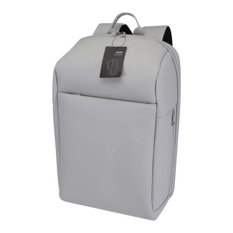Mochila para portátil SMART de 15" fabricada con material reciclado GRS, 18 l Gris claro
