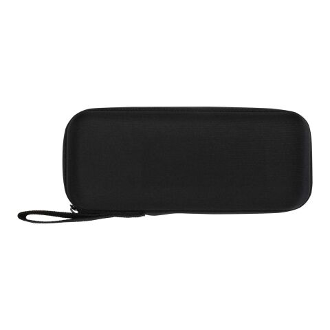 Paraguas plegable y compacto Jill de 19 pulgadas, con 5 secciones y fabricado en RPET Negro