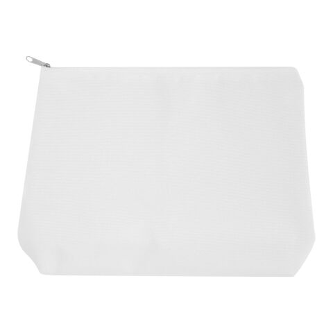 Bolsa de viaje de rPET en sublimación (mediana) &quot;Arlo&quot; blanco-blanco | sin montaje de publicidad | no disponible | no disponible