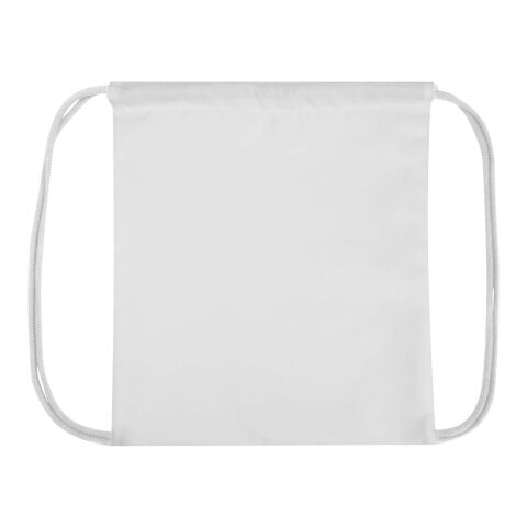 Bolsa con cuerdas en sublimación de rPET &quot;Clif&quot; blanco-blanco | sin montaje de publicidad | no disponible | no disponible