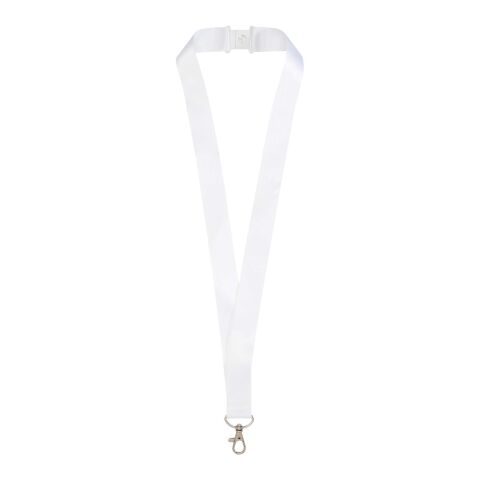 Lanyard de PET reciclado "Addie" blanco-blanco | 15mm | Sublimación | all over, back | 15 mm x 900 mm