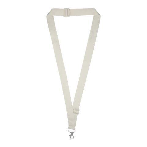Lanyard ajustable RPET de sublimación "Liv" Blanco-Blanco | sin montaje de publicidad | no disponible | no disponible