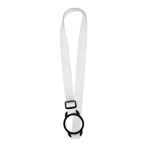 Cordón Lior con impresión por sublimación y pulsera de silicona blanco