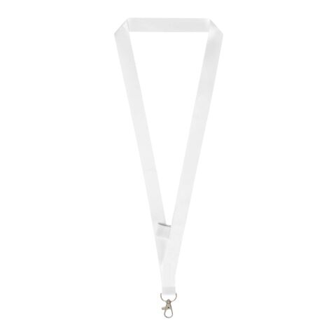 Lanyard de sublimación con soporte "Neve" Blanco | 20mm | sin montaje de publicidad | no disponible | no disponible
