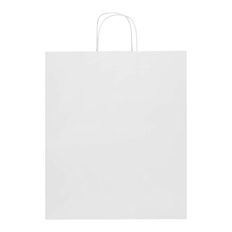 Bolsa de papel de 80-90 g/m2 con asas retorcidas - 32 x 17 x 39 cm "Kraft" Blanco | sin montaje de publicidad | no disponible | no disponible