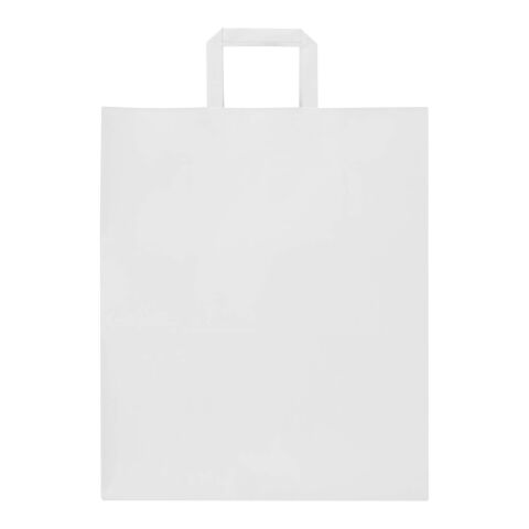 Bolsa de papel de 80-90&nbsp;g/m2 con asas planas - 32 x 17 x 39&nbsp;cm "Kraft" Blanco | sin montaje de publicidad | no disponible | no disponible