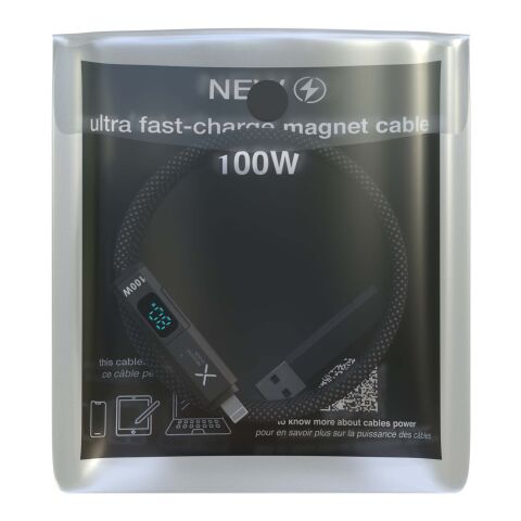 Cable magnético de 100 W con pantalla &quot;SCX.design C57&quot; Gris oscuro | sin montaje de publicidad | no disponible | no disponible