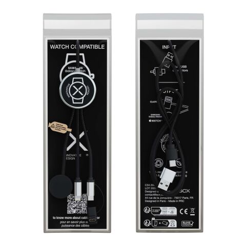 Cable de carga de reloj inteligente 7 en 1 &quot;SCX.design C34&quot; Negro intenso | Not applicable | sin montaje de publicidad | no disponible | no disponible