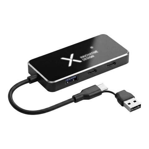 SCX.design H22, multipuertos USB 7 en 1 Negro intenso