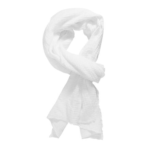 Pañuelo de algodón de 50 × 220&nbsp;cm "Citizen Green Scarfy" Blanco | sin montaje de publicidad | no disponible | no disponible