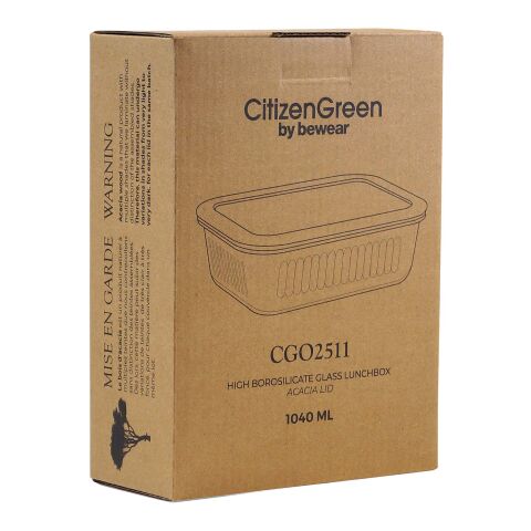 Fiambrera Citizen Green Purlunch de 1000 ml de vidrio de borosilicato blanco