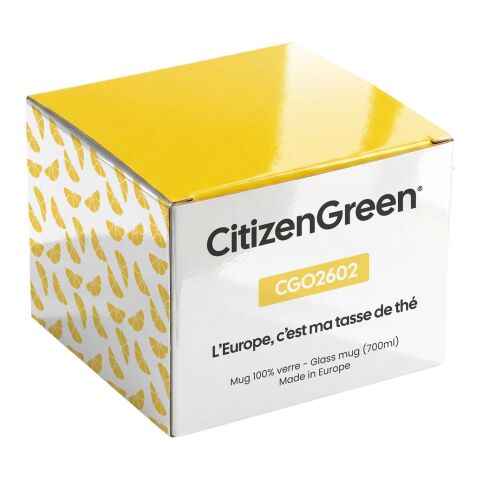 Taza de cristal Citizen Green Breakfast de 700 ml blanco