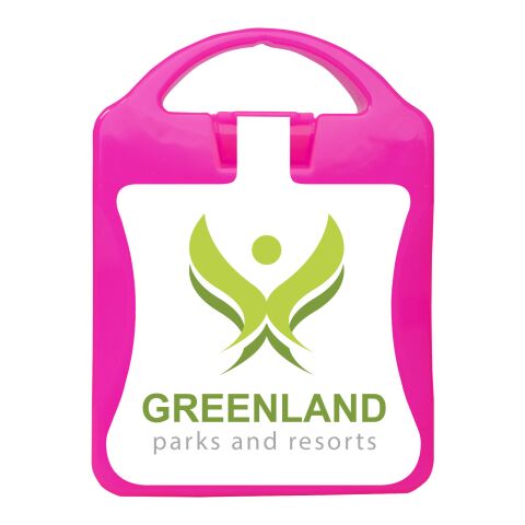 MyKit Primeros Auxilios Magenta transparente | Etiqueta Digital 1 color | frontal | 90 mm x 127 mm