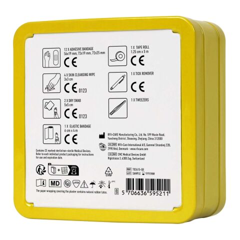 Botiquín de primeros auxilios para mascotas en caja metálica &quot;MyKit&quot; Amarillo | sin montaje de publicidad | no disponible | no disponible