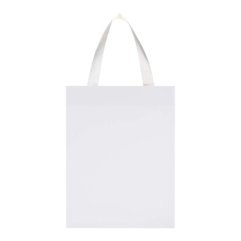 Bolsa de papel Smartfold de 230 g/m² con asas de cinta y laminado brillante - 24 x 10 x 32 cm blanco