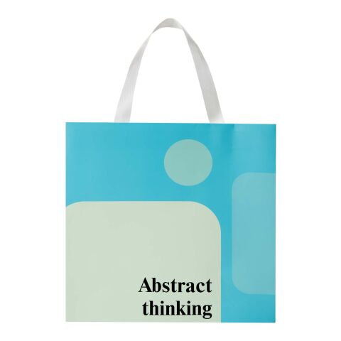 Bolsa de papel Smartfold de 230 g/m² con asas de cinta y laminado brillante - 31 x 12 x 31 cm blanco