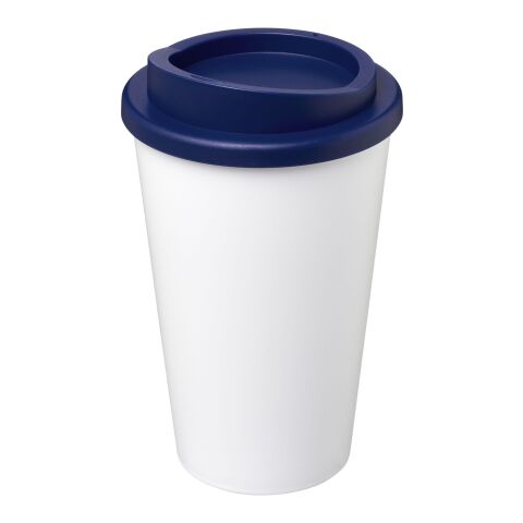 Vaso térmico Americano® de 350 ml Blanco-Azul | sin montaje de publicidad | no disponible | no disponible