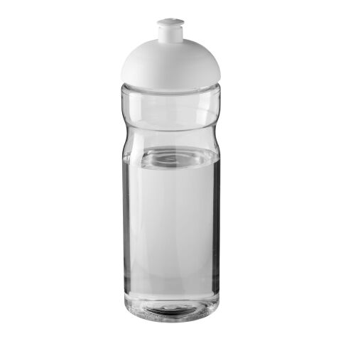Bidón deportivo con Tapa Dome de 650 ml H2O Base® Transparente-Blanco | sin montaje de publicidad | no disponible | no disponible