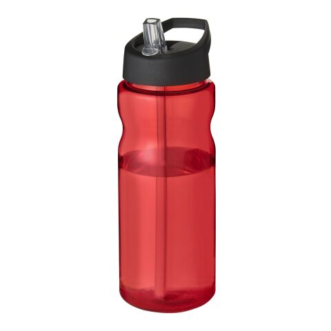 Bidón deportivo con tapa con boquilla de 650 ml H2O Base® Rojo-Negro intenso | sin montaje de publicidad | no disponible | no disponible