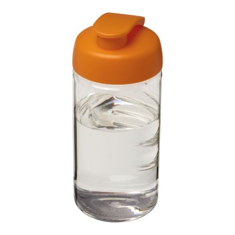 Bidón deportivo con Tapa Flip de 500 ml H2O Bop® Transparente-Naranja | sin montaje de publicidad | no disponible | no disponible